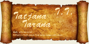 Tatjana Tarana vizit kartica